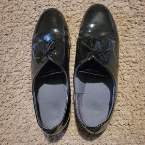 VIBRAM Pointed Toe Shiny Dress Shoes Black Size 10.5